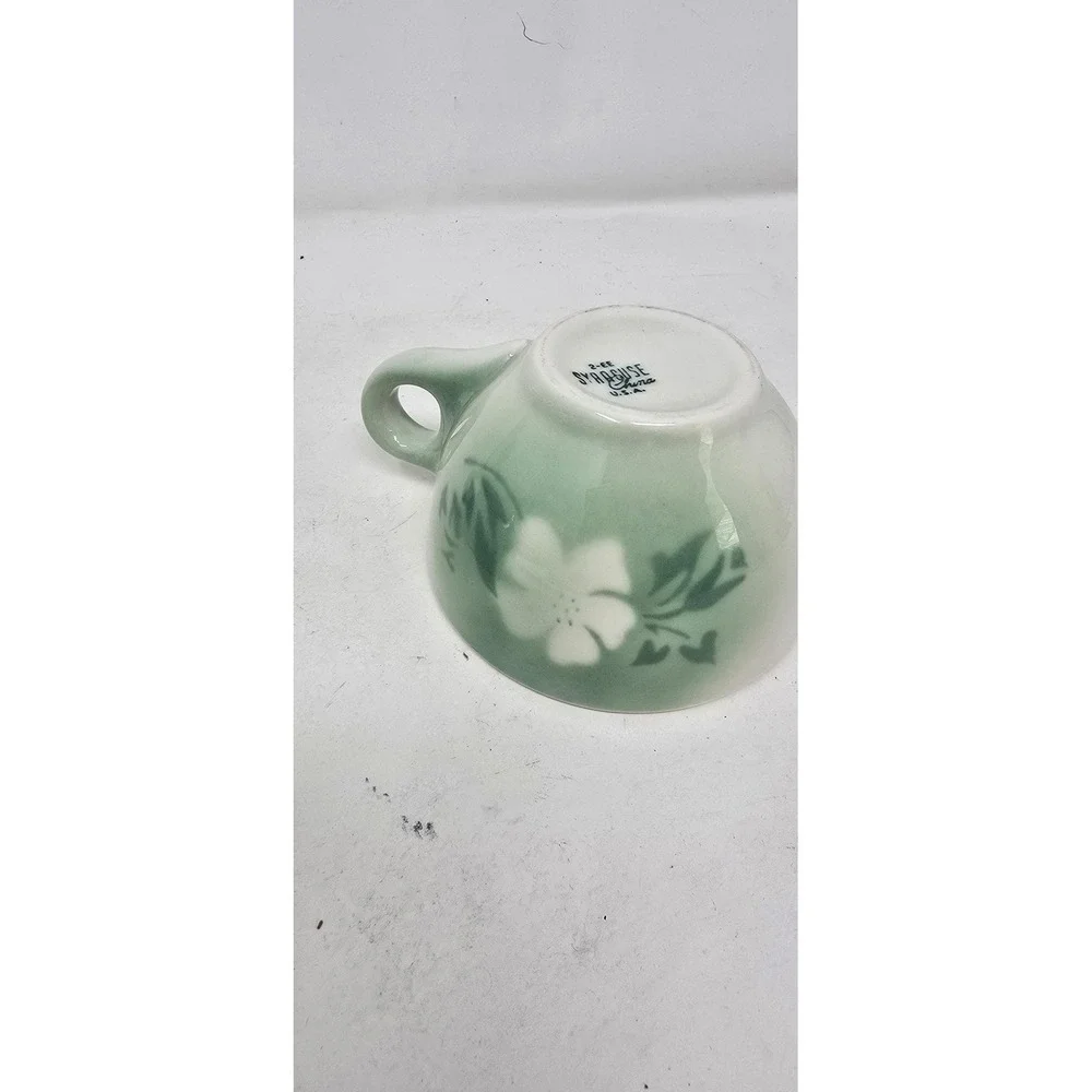 Vtg Syracuse china‎ Millbrook airbrush flower coffee cup cottagecore set of 2